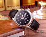 Perfect Replica Omega Seamaster Aqua Terra Watch Black Leather Strap